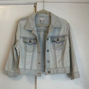 Chico’s Women's Light Blue/ Grey Denim Jacket